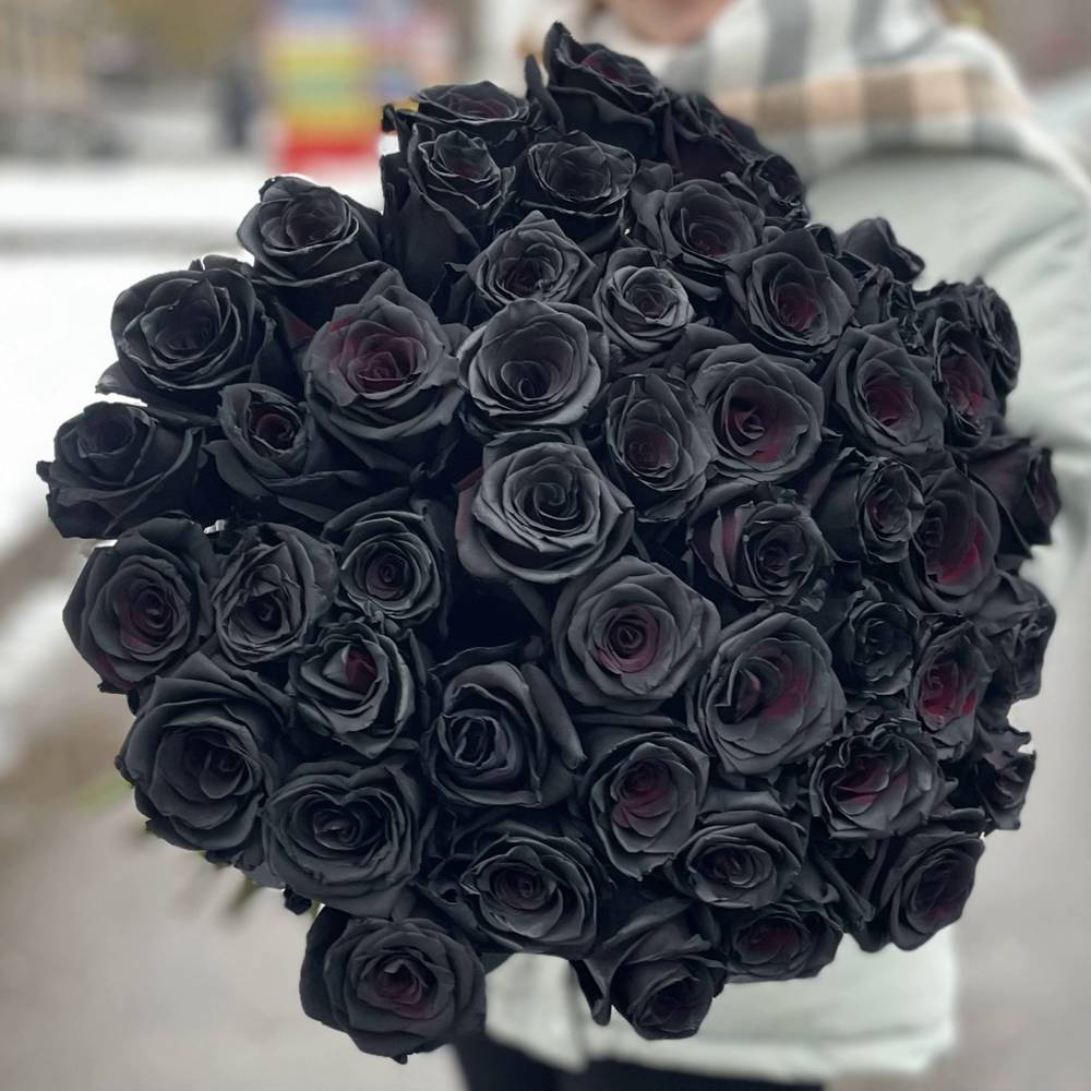 Букет из 45 черных роз Эквадор