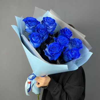 Букет из 9 синих роз Эквадор