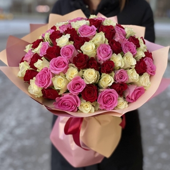 Микс из 101 розы