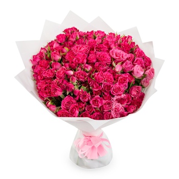 51 розовая кустовая роза