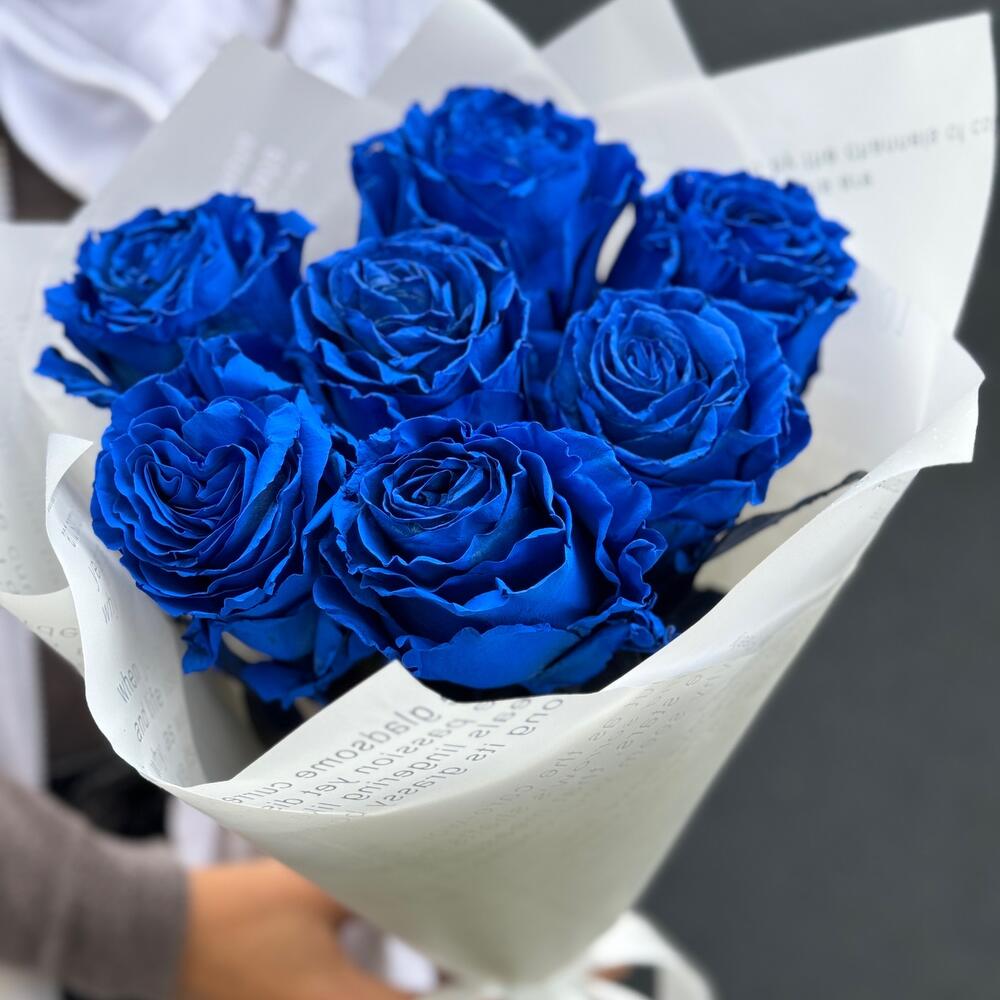 Букет из 7 синих роз Эквадор