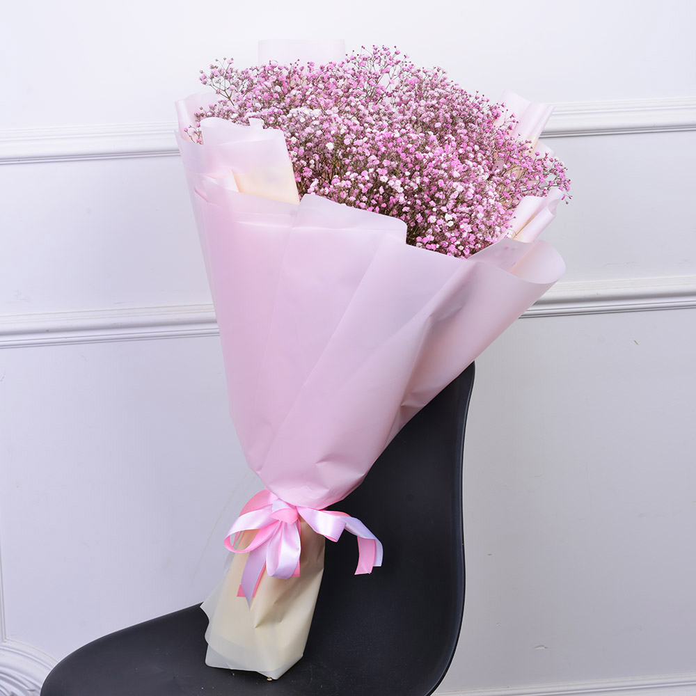 Букет из 19 розовых гипсофил