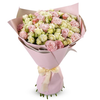 35 кустовых роз микс