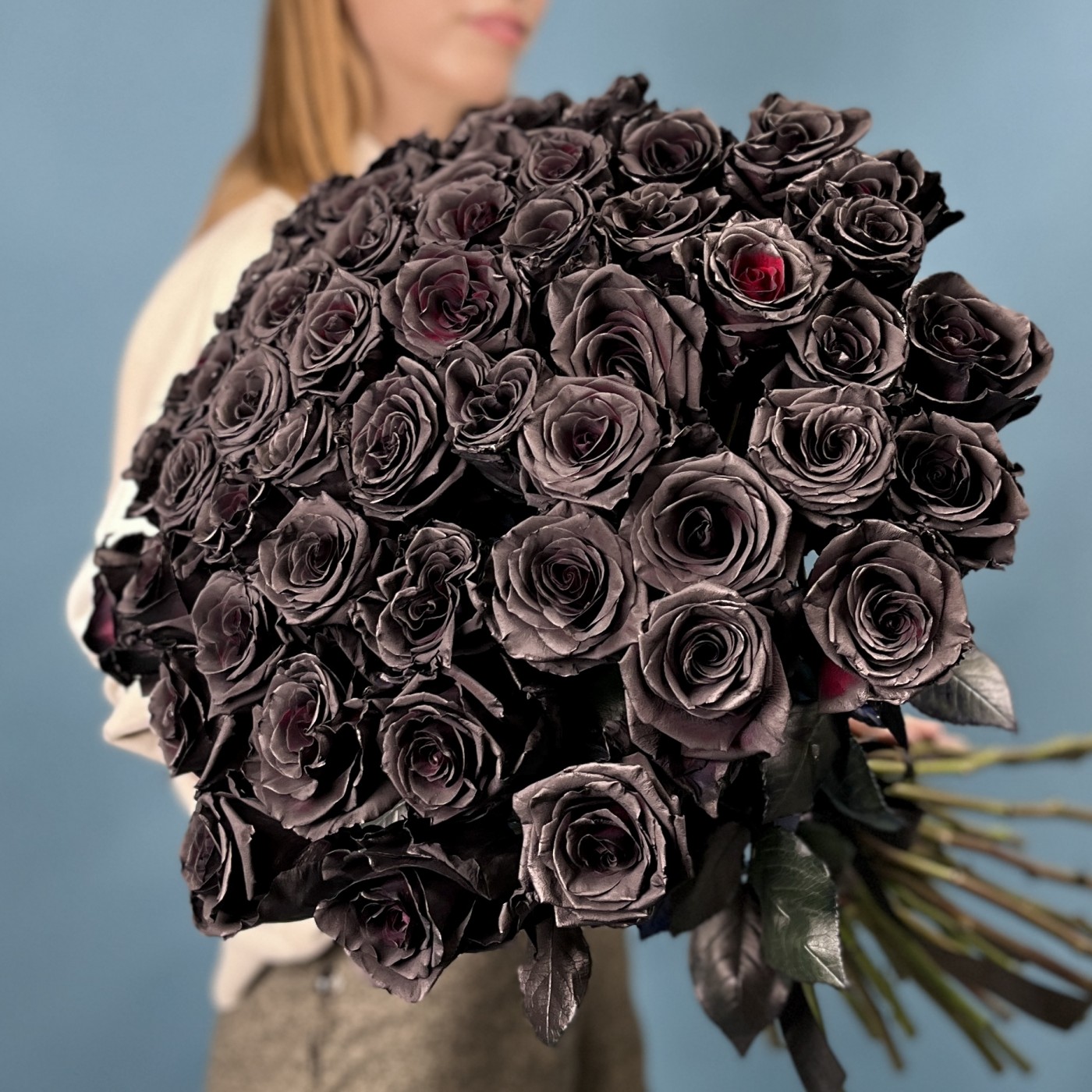 Букет из 51 черной розы Эквадор