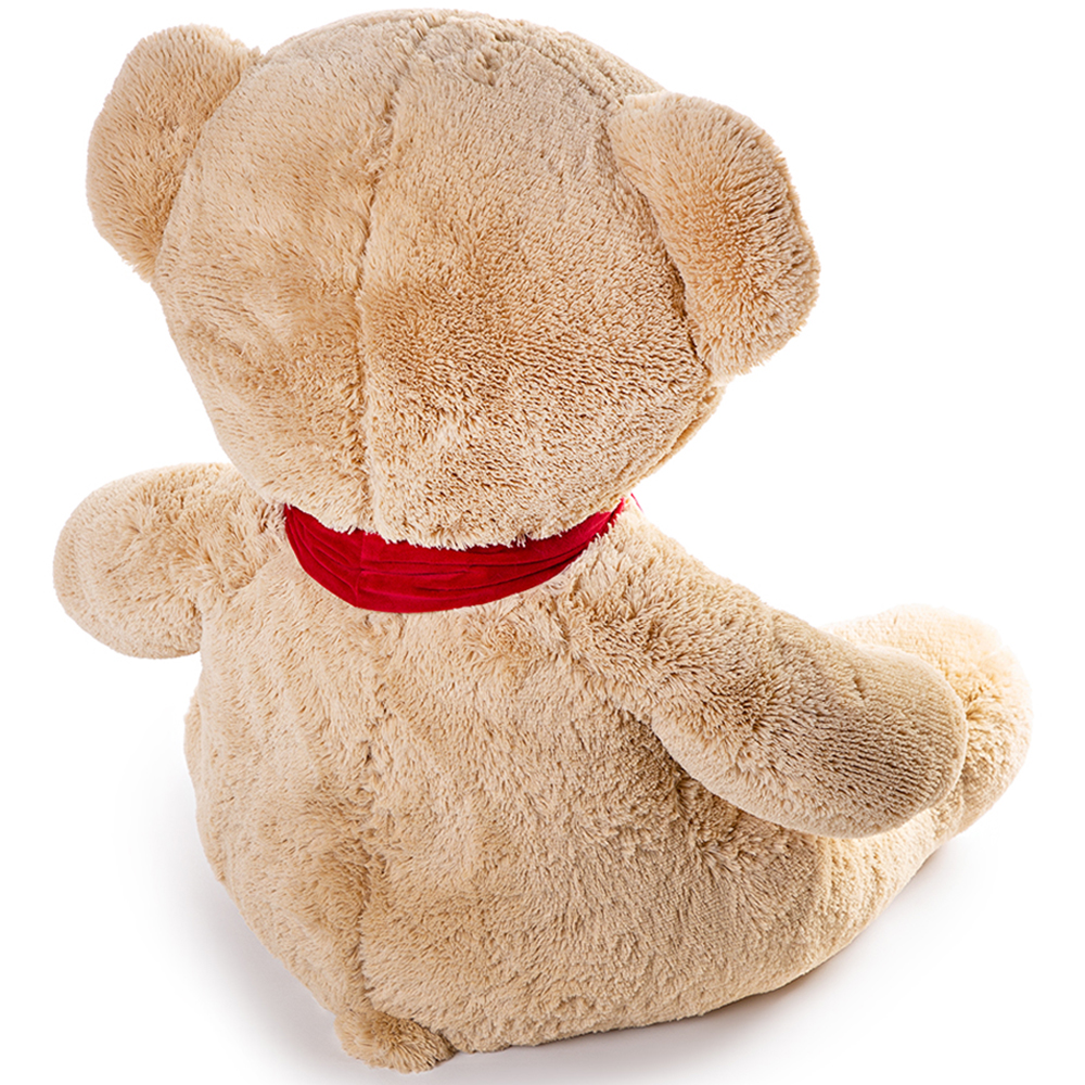 Большой плюшевый бежевый мишка