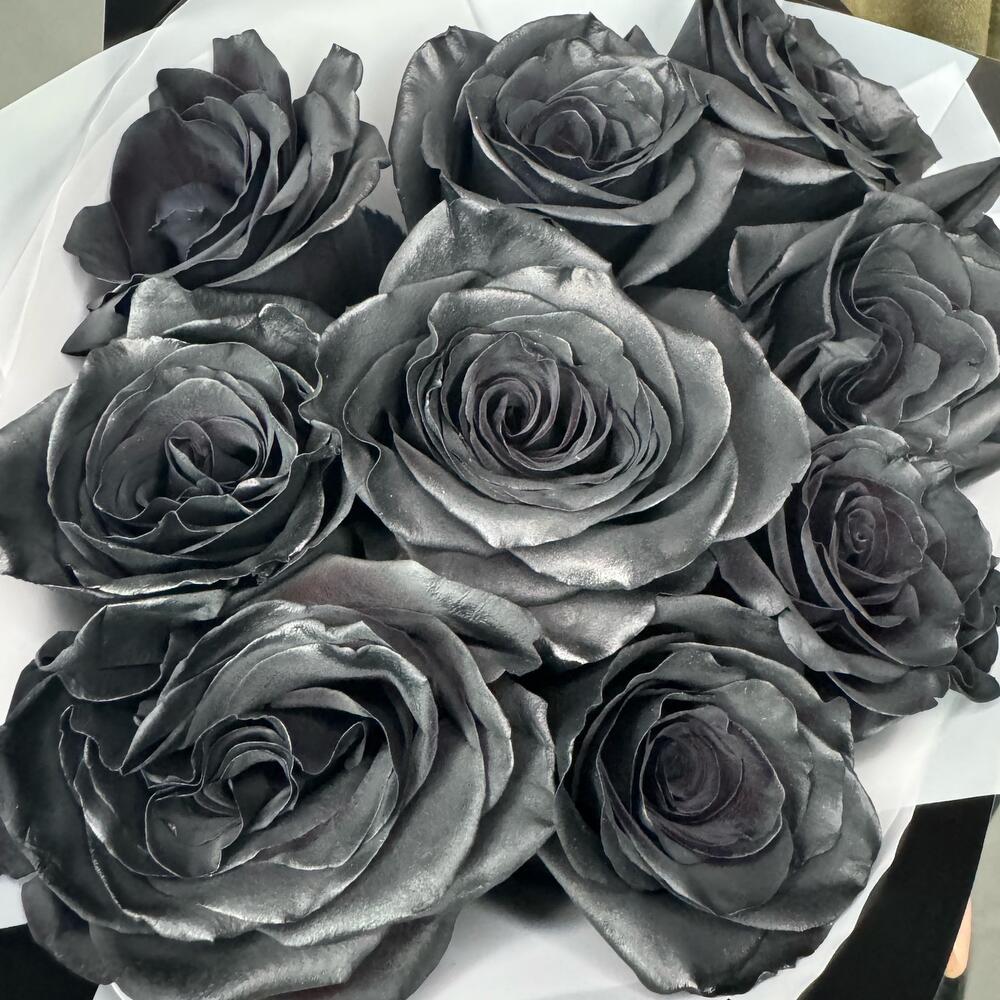 Букет из 9 чёрных роз Эквадор