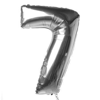 Шар "Цифра 7" Серебро