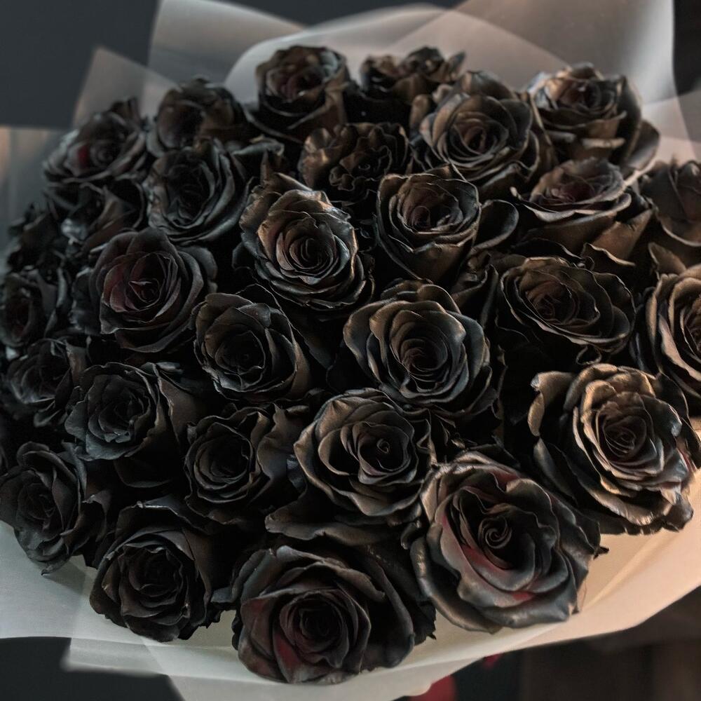 Букет из 31 черной розы Эквадор