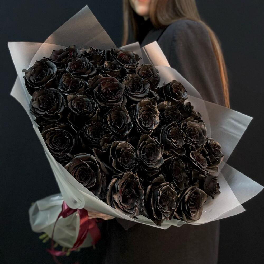 Букет из 31 черной розы Эквадор