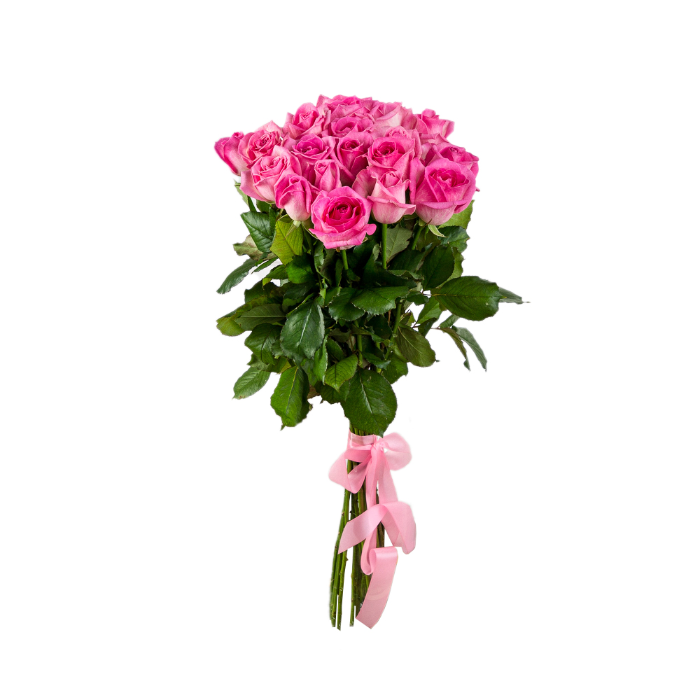 Букет из 19 розовых роз 60 см