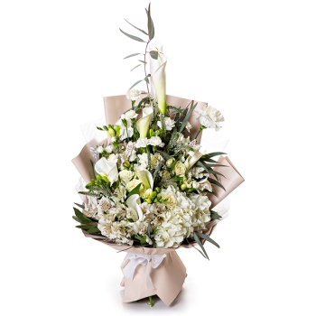 Букет из альстромерии, каллы и гортензии