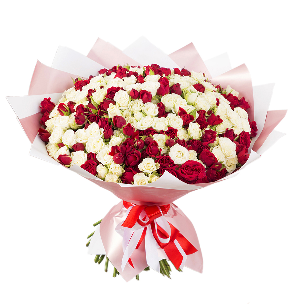 Букет 101 кустовая роза