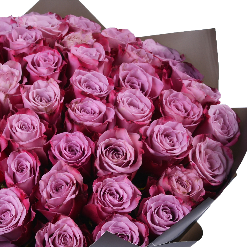 Букет из 51 сиреневой розы