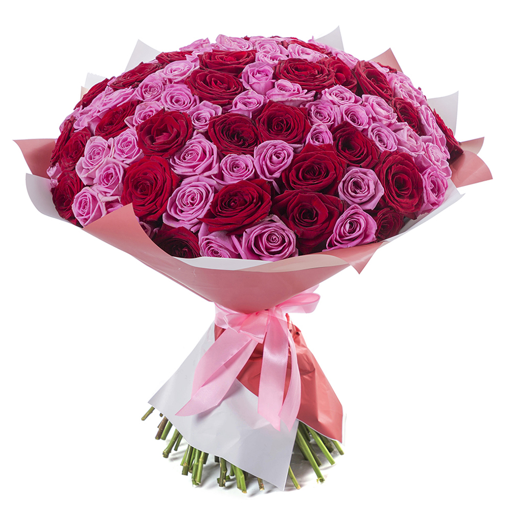 Букет из 101 розы Ягодный микс premium 50 см