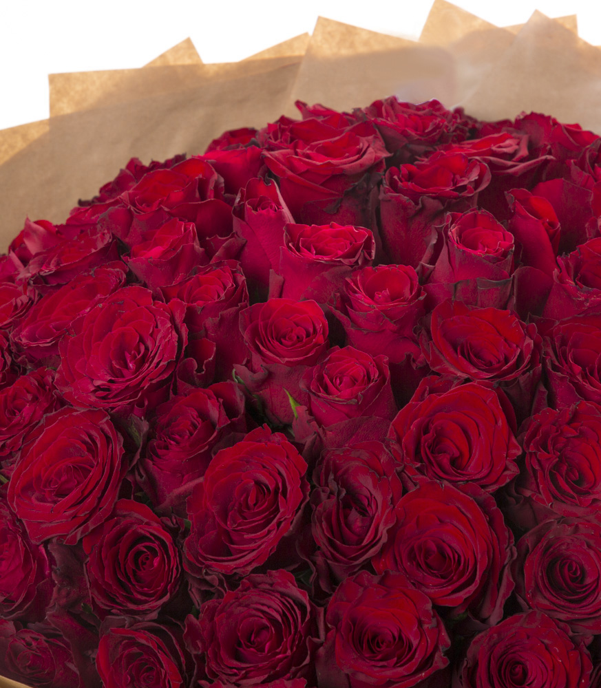 101 красная роза