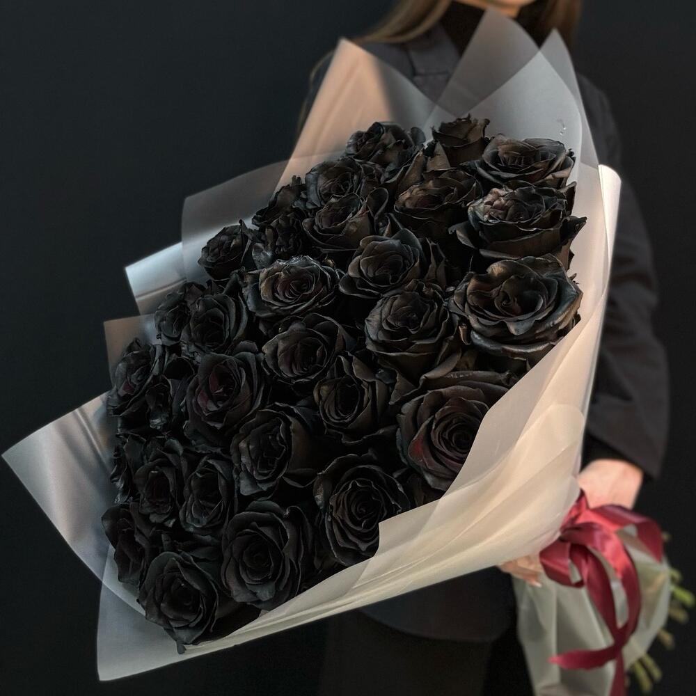 Букет из 31 черной розы Эквадор