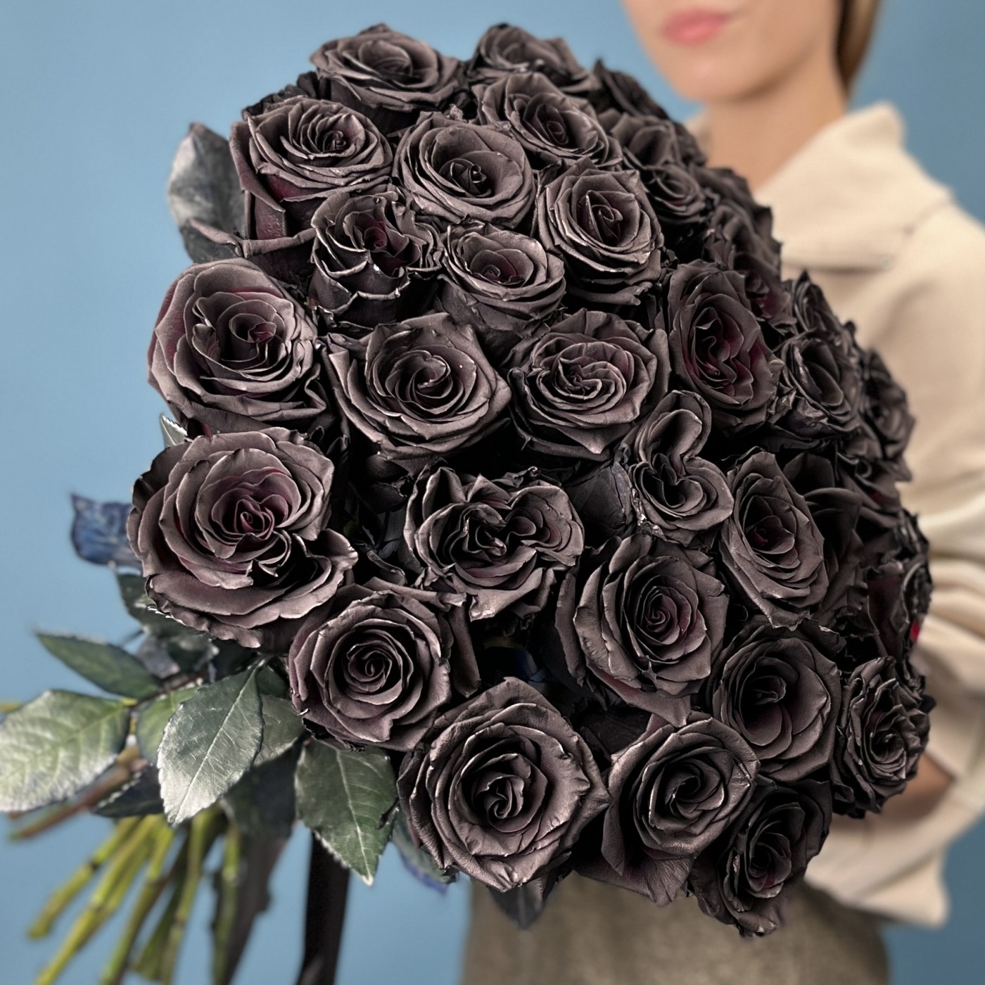 Букет из 35 черных роз Эквадор