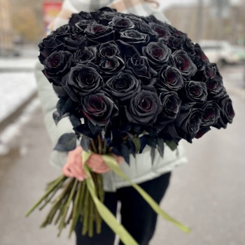 Букет из 45 черных роз Эквадор