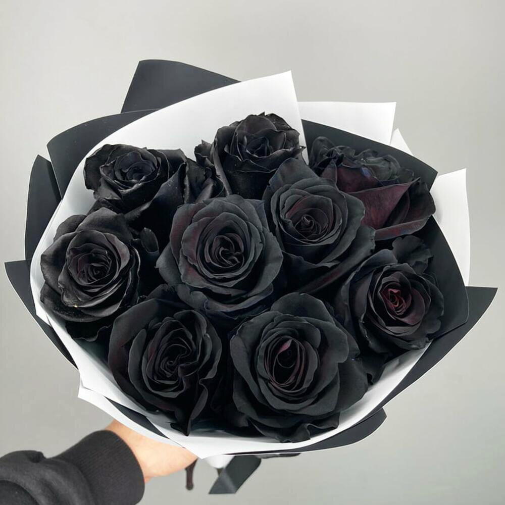 Букет из 9 чёрных роз Эквадор